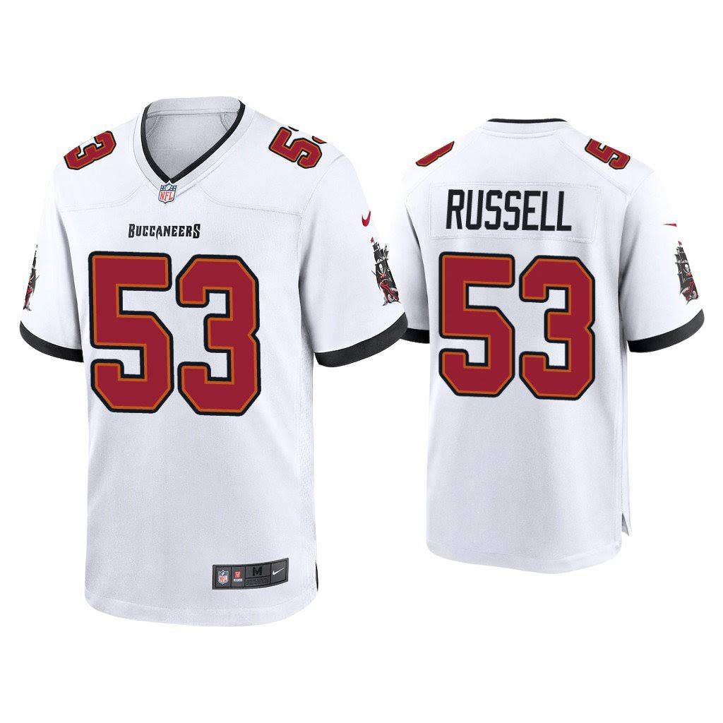 Men Tampa Bay Buccaneers #53 Chapelle Russell Nike White Game Player NFL Jersey->tampa bay buccaneers->NFL Jersey